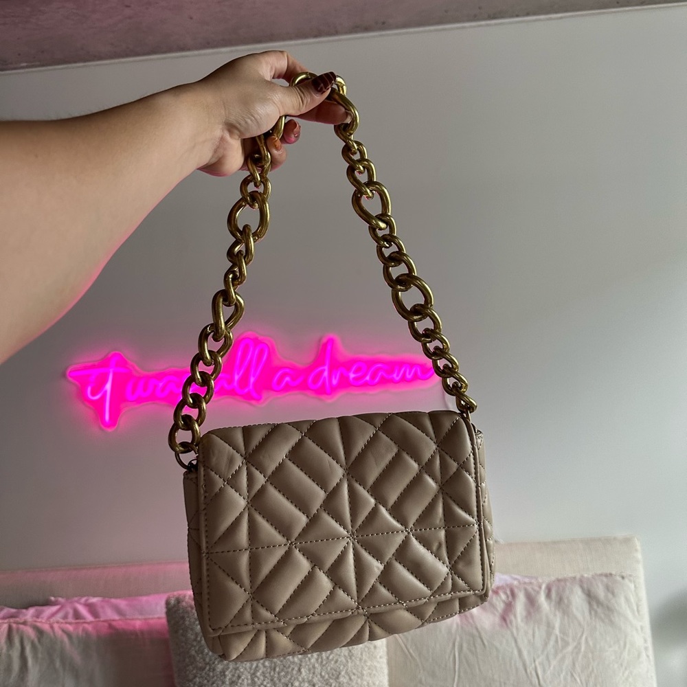 Zara faux leather shoulder bag